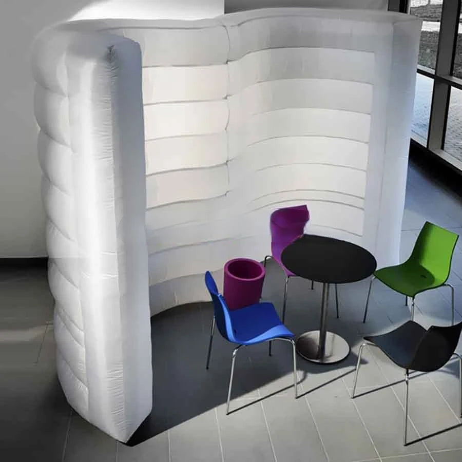 Exhibition Display Blow Up Operable Wall Partition Inflatable Office Curved Wall for
