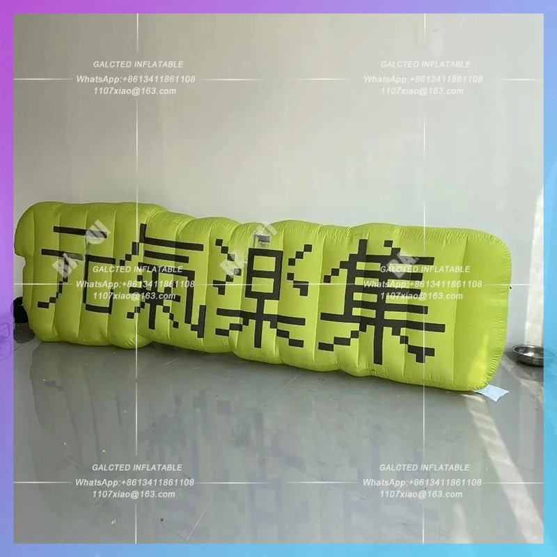 signboard door head model Inflatable cartoon pixel windanimation IP custom logo emporium bar lighting atmosphere ads