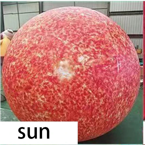 Oxford PVC Giant Inflatable Planets Balloons with LED Mars Saturn Jupiter Sun for Event Decoration