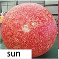 Oxford PVC Giant Inflatable Planets Balloons with LED Mars Saturn Jupiter Sun for Event Decoration
