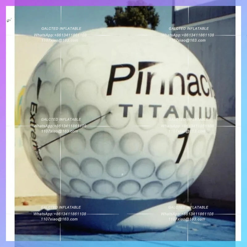 inflatable golf ball Huge ground decor  with branding name for event advertising