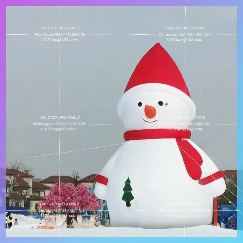 inflatable snowman for Skiing White huge christmas activities decoration