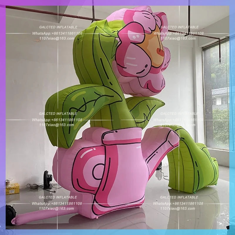 flower gas model shopping mall Inflatable creative cartoon pot pot outdoor market creative art space lighting layout