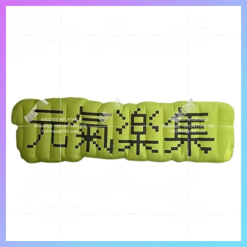 signboard door head model Inflatable cartoon pixel windanimation IP custom logo emporium bar lighting atmosphere ads