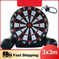 Outdoor Soccer Games PVC Air Sealed Inflatable Soccer Dart Board with 6pcs Inflatable Soccer Balls and Electric Pump for