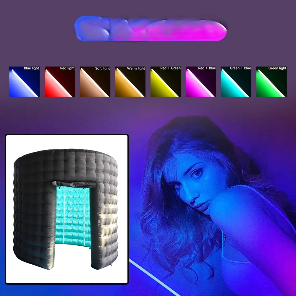 Event Show Wedding 360 Inflatable Photo Booth Inflatable Photo Booth Background with Led Light Blower for Advertising Bars