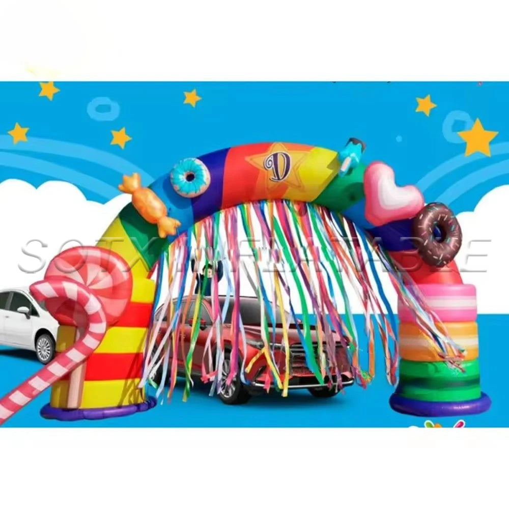 Halloween Decoration Inflatable Clown Arch Circus Entry Decor Giant Clown Model Entrance Archway Welcome Door Gate For