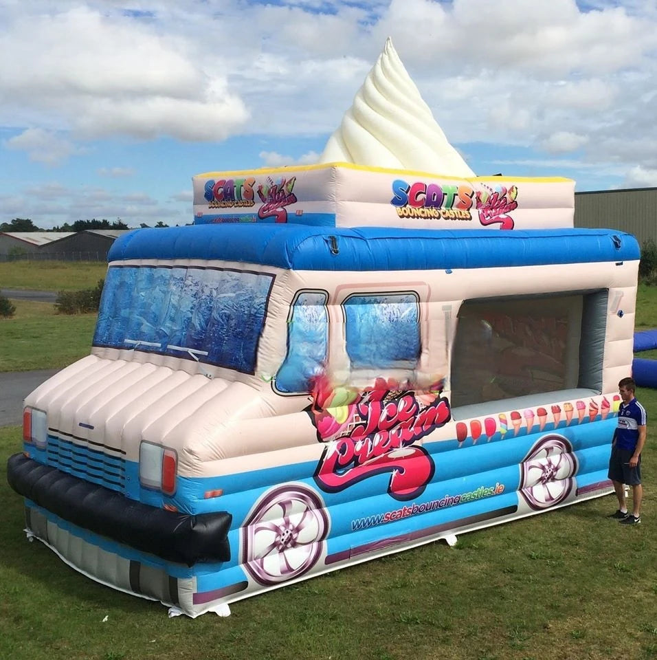cream Commercial promotion High quality inflatable ice cream truck,pop-up vendor space,inflatable vans for ice