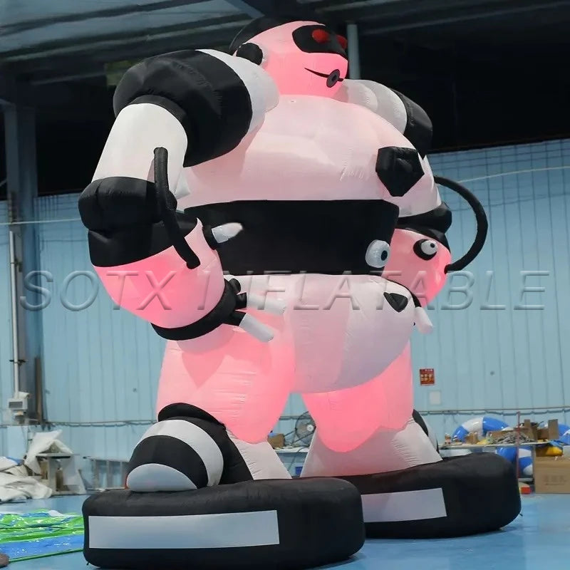 Business Store Party 3m/6m Giant Inflatable Robot Outdoor Indoor Advertising Inflatable Robot Cartoon Model for Event