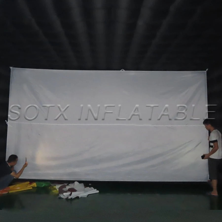 Screen For Outdoor Events 2023 Customized Giant Inflatable Black Cinema Tent Model Movie Tunnel Inflatable Marquee With