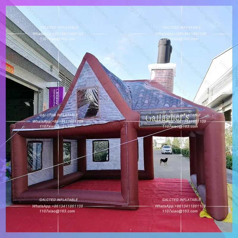Pub House For Outdoor Giant Inflatable Inflated Tavern Inflatable Summer Blow-up Bar Tent With Free Blower - BG-A1246