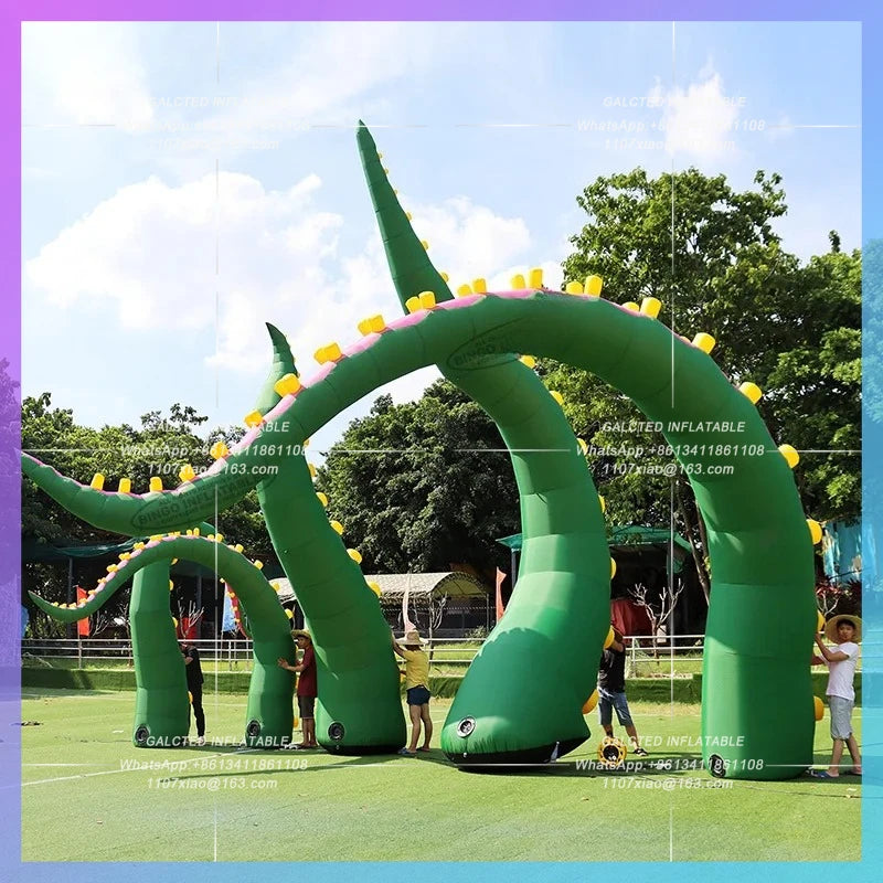 Inflatable Octopus Tentacle Customized 5~7 Meters High For Mall Decoration Giant Blow Up Squid Feet Balloon Toys - BG-O0063