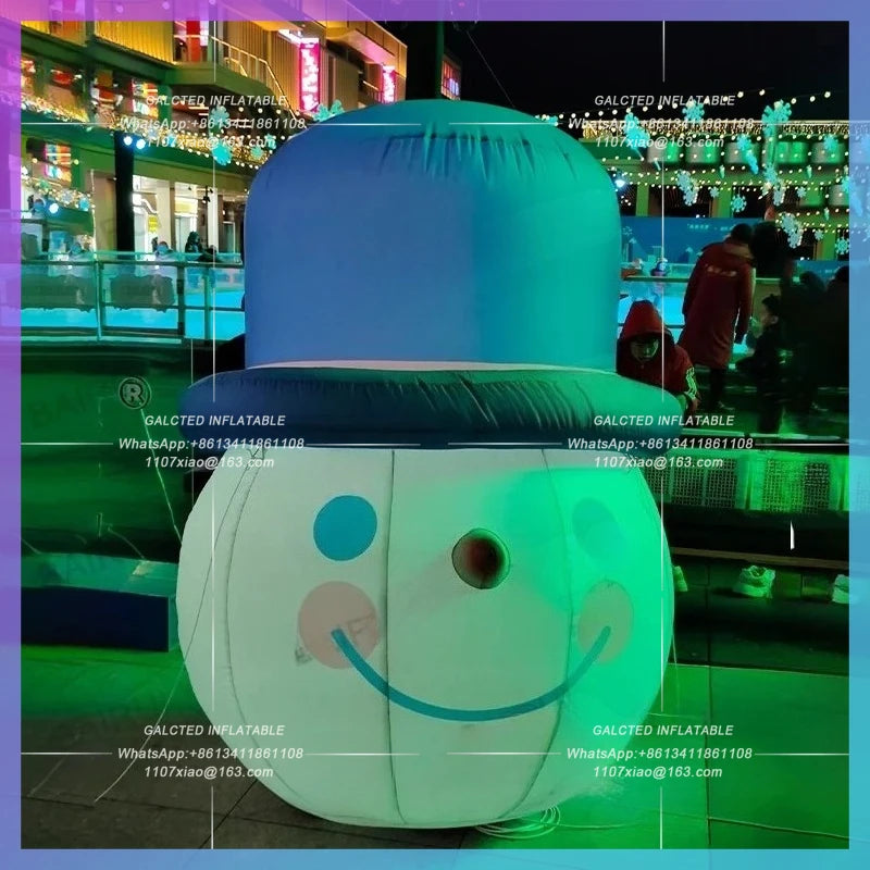 christmas snowman ball Christmas hat inflatable 2m snowman