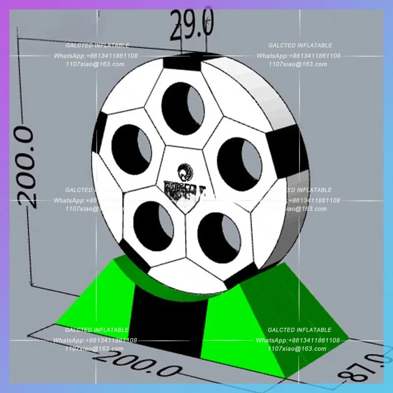 inflatable soccer game / football Inflatable toys customized 2m height oxford  inflatable board toys