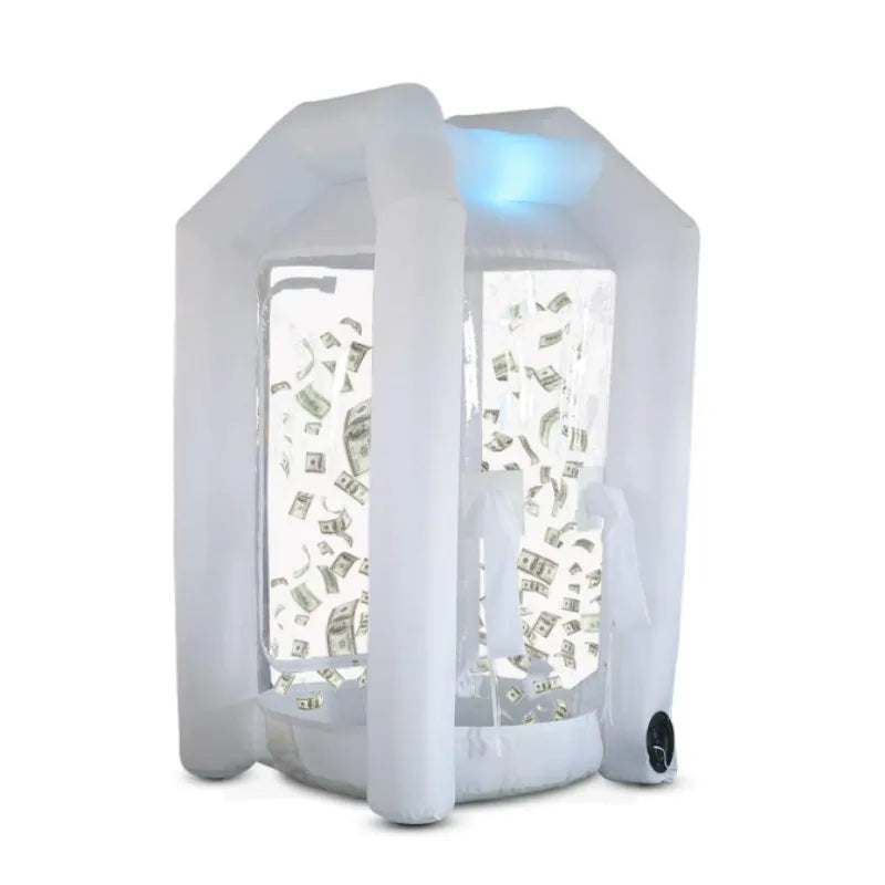 Promotion Events Inflatable Cash Box 1.5x2.5m Inflatable Money Cash Box Quick Inflated Money Grabber Catch Pavilion for