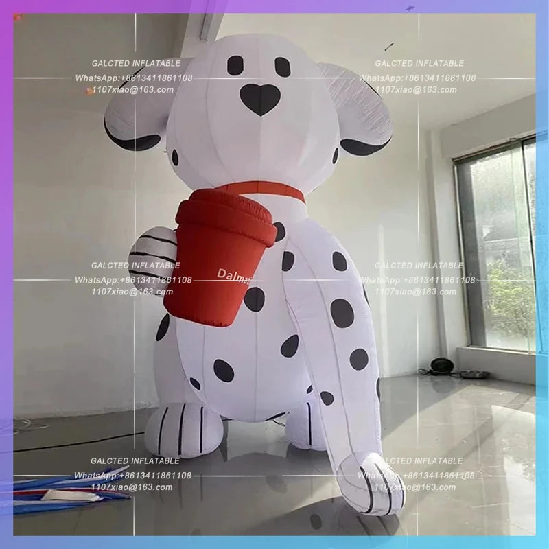 Dalmatian Model Dog Cup Inflatable cartoon can be customized logo mall atrium bazaar decorative lighting props