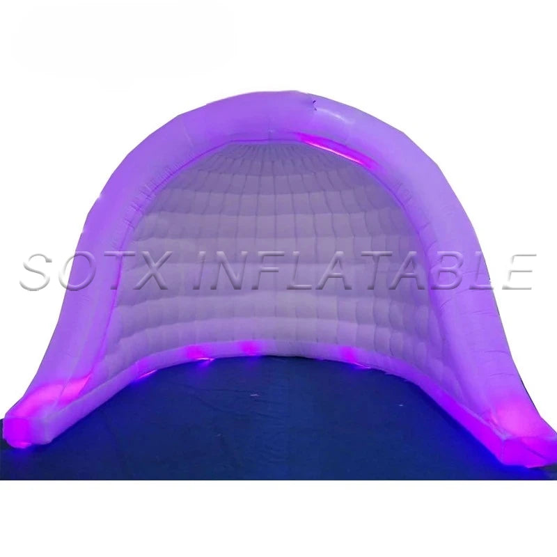 Show Wedding Outdoor 3x2.5mH Giant Inflatable Luna Tent Inflatable Selfie Shell Dome Tent with Led Lights for Party Events