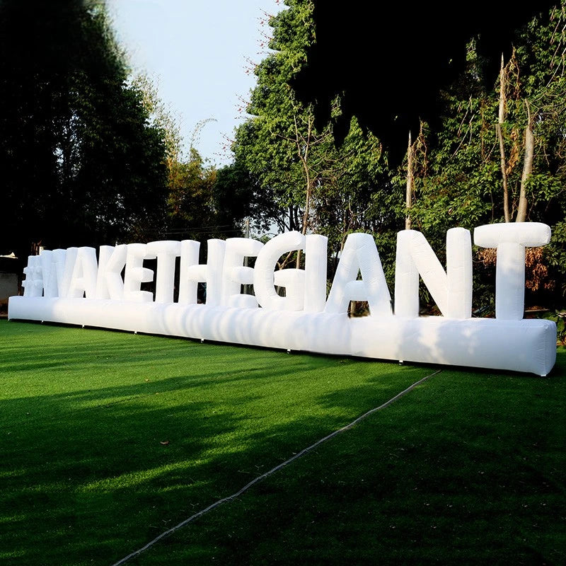 12.5x1.8 Meters Custom Made Inflatable Advertising Letters Board With LED Lights For Decoration - BG-M0199-2