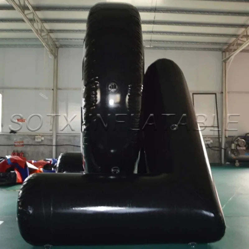 Outdoor Soccer Games PVC Air Sealed Inflatable Soccer Dart Board with 6pcs Inflatable Soccer Balls and Electric Pump for
