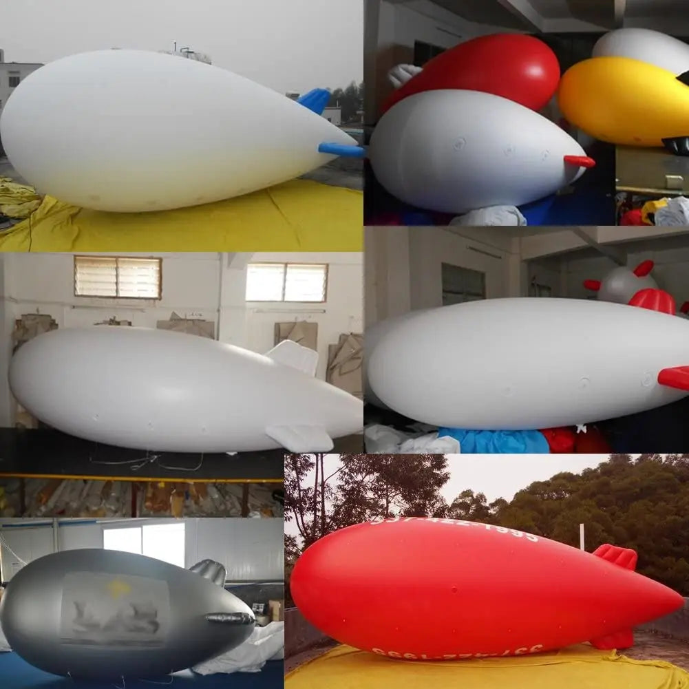 Customize Inflatable Helium Blimp Display Advertising Helium Airplane Inflatable Zeppelin Balloon for Event Promotion
