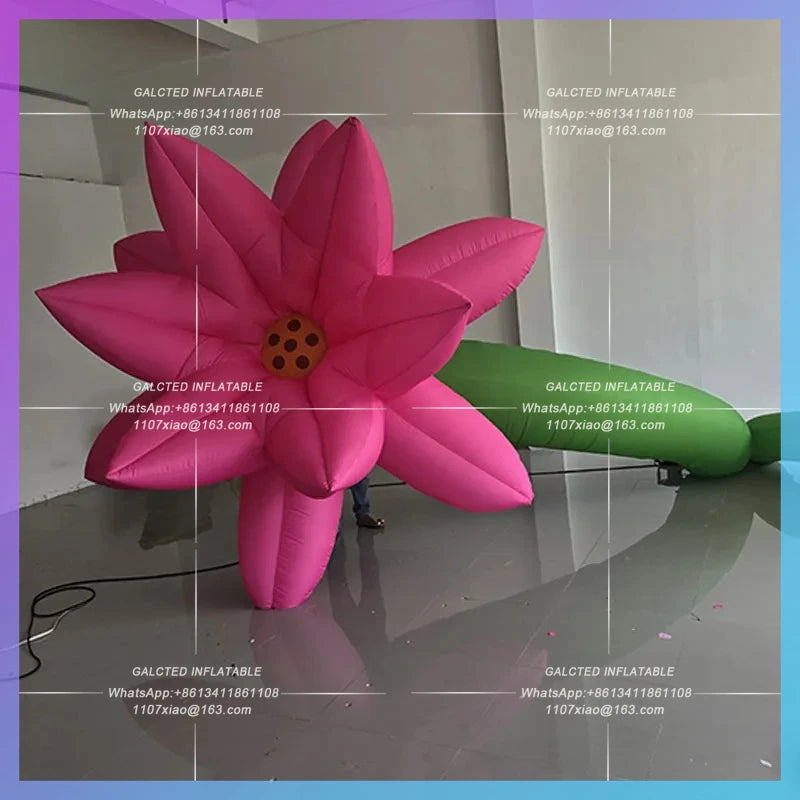 Chinese lighting decorative ads Inflatable Lotus Air Model Outdoor Park campsite Chinatown can be customized