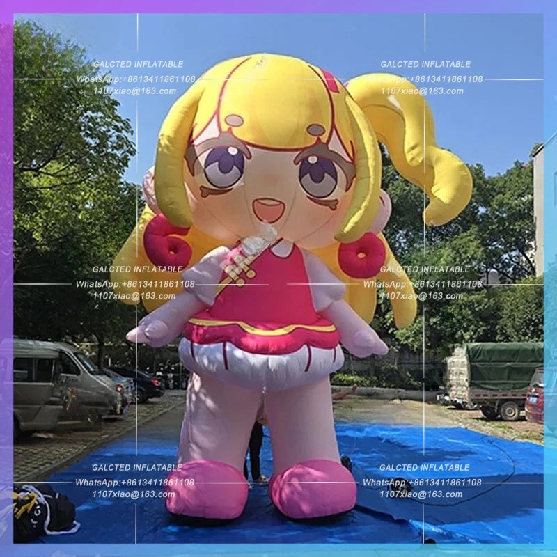 Star Idol custom support concert photo Inflatable cartoon blonde red dress stand-up girl model support props