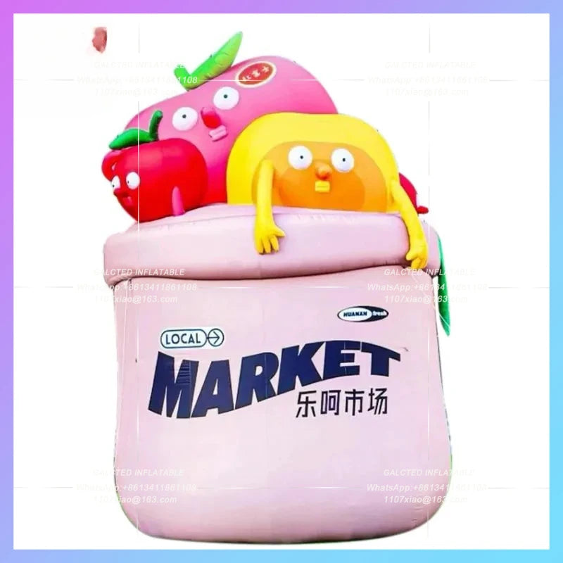 Bar Bazaar Rural Party atmosphere props Inflatable Sacks Apple Air Model Shopping Mall