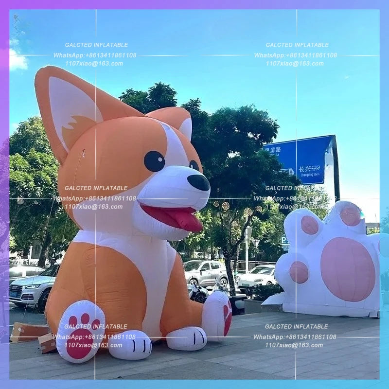 Inflatable Animal for Advertising Lovely Inflatable Pet Dog Customize Decoration Cute Cartoon Dog Inflatable