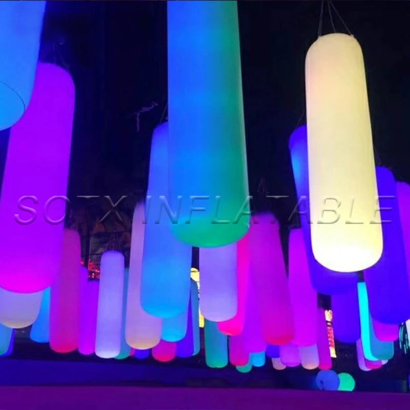Toy for Advertising Party 1pc 5ft Inflatable Lighting Pillar Column PVC Tapping Touch Tube Pat To Change Color Interactive