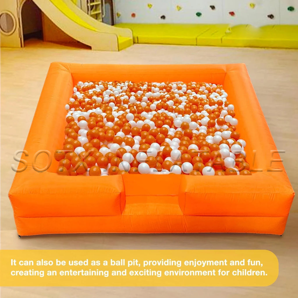 Outdoor Activities Easy To Setup 10FT Ball Pit Inflatable Foam Pit with Built-in Blower, Portable Foam Party Pit for Indoor