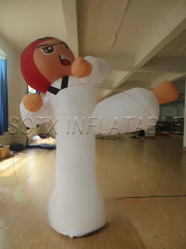 Advertising,Promotion Supper Kicking Boy Out Inflatable Taekwondo Doll /Inflatable Karate Figure For
