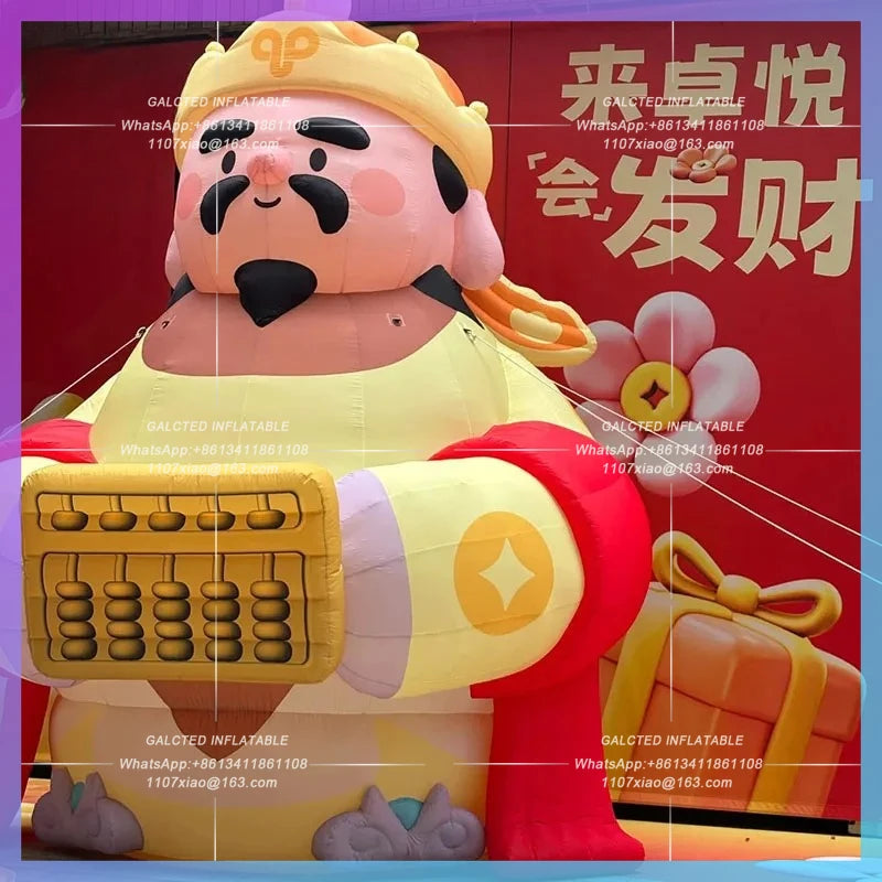 Chinese New Year Chinatown atmosphere Inflatable cartoon god of Wealth Air Model  layout advertising props