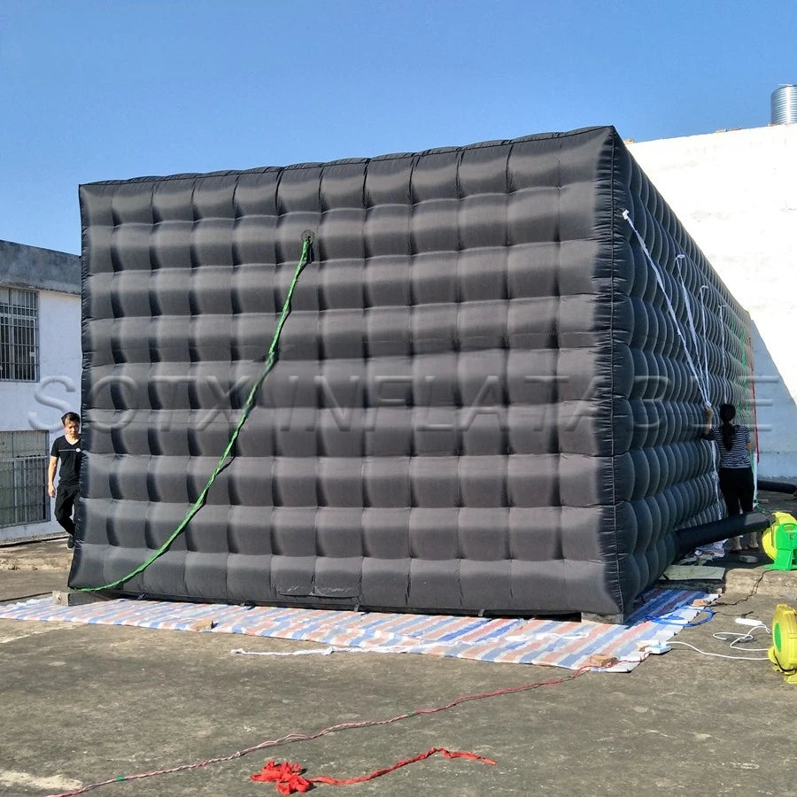 Screen For Outdoor Events 2023 Customized Giant Inflatable Black Cinema Tent Model Movie Tunnel Inflatable Marquee With