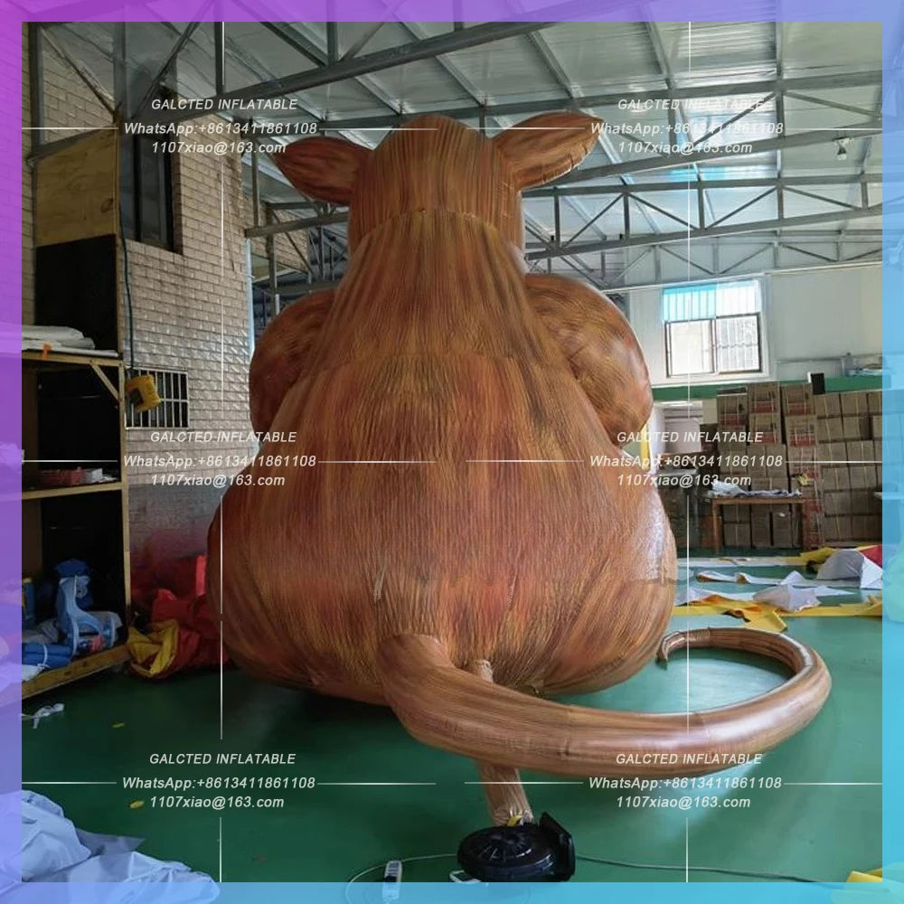 Inflatable Mouse With Blower Advertising Outdoor Giant  Inflatable Rat Cartoon For Street Decoration