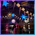 Inflatable Black and White Stripe Light Bar Event Decoration  / LED Light Chain Balloons for Party - Toys