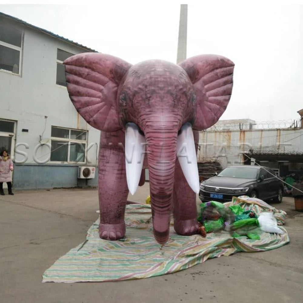 Parade Event Advertising Outdoor 5m16ft Customized Large Inflatable Elephant Cartoon Animal Model For Circus Decoration