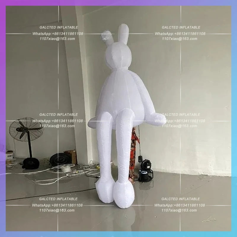 mid-autumn Festival drainage door Inflatable cartoon White Rabbit Model advertising can be customized logo props