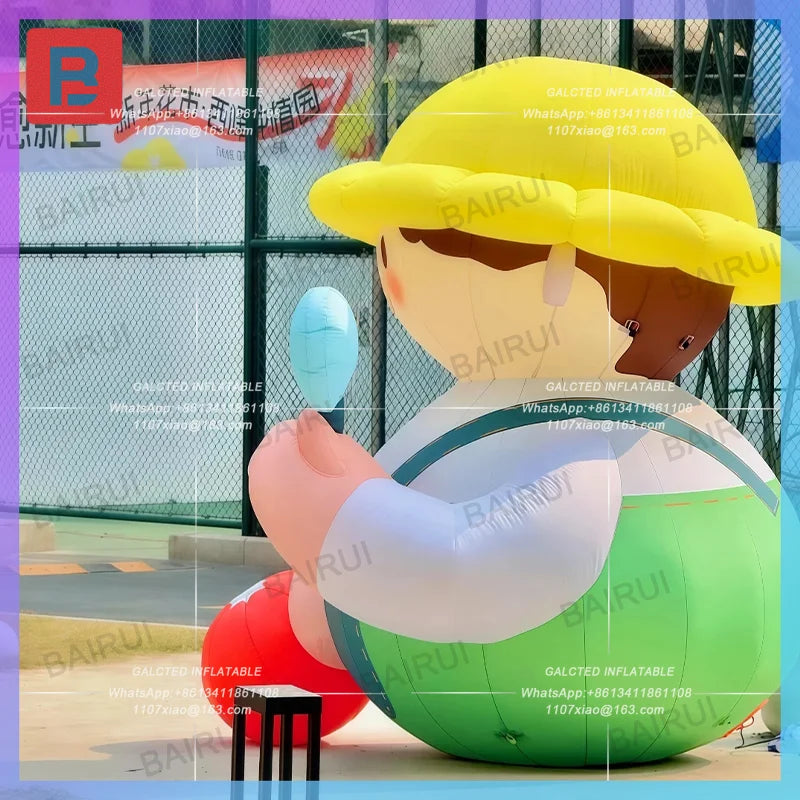 inflatable baby cartoon boy Children amusement park cute children for playground activity advertising
