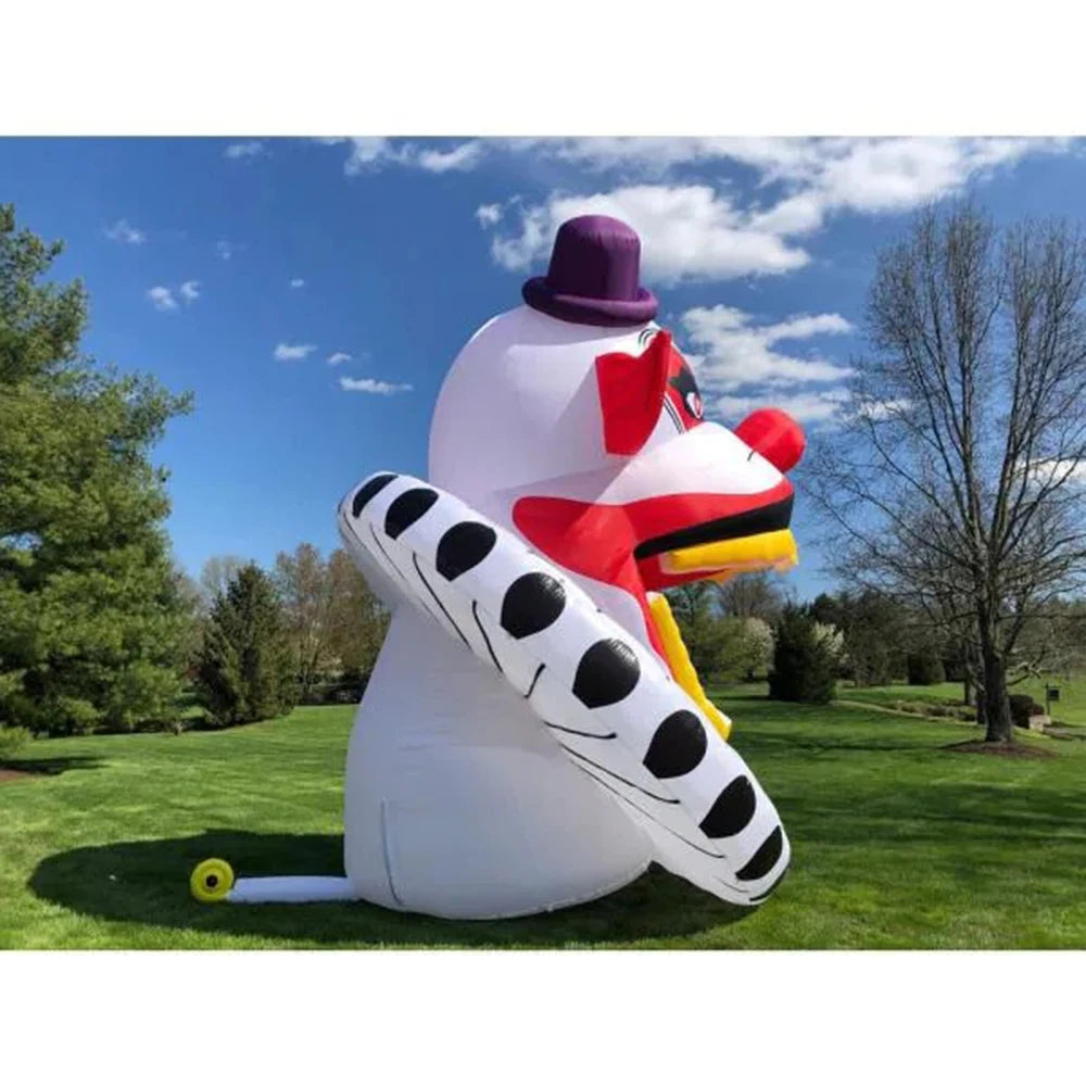 Personalized 17ft Tall Outdoor Giant Inflatable Halloween Clown Mask Blood Head With LED Lights For Sale
