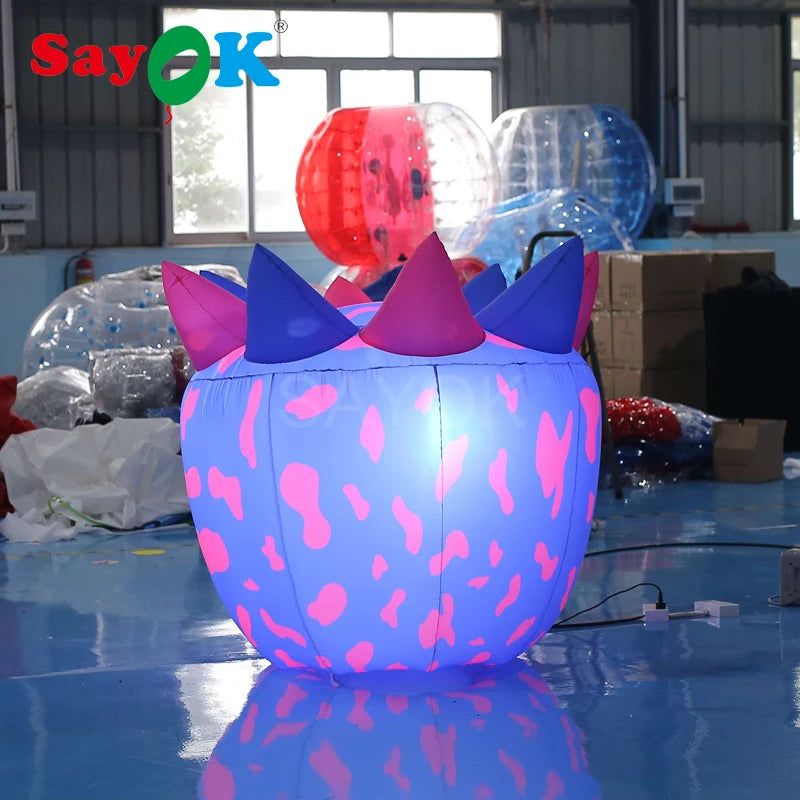 1.5mH Inflatable Flower Bud Lighting Flower with White Lights for Christmas/Halloween/Party Decoration