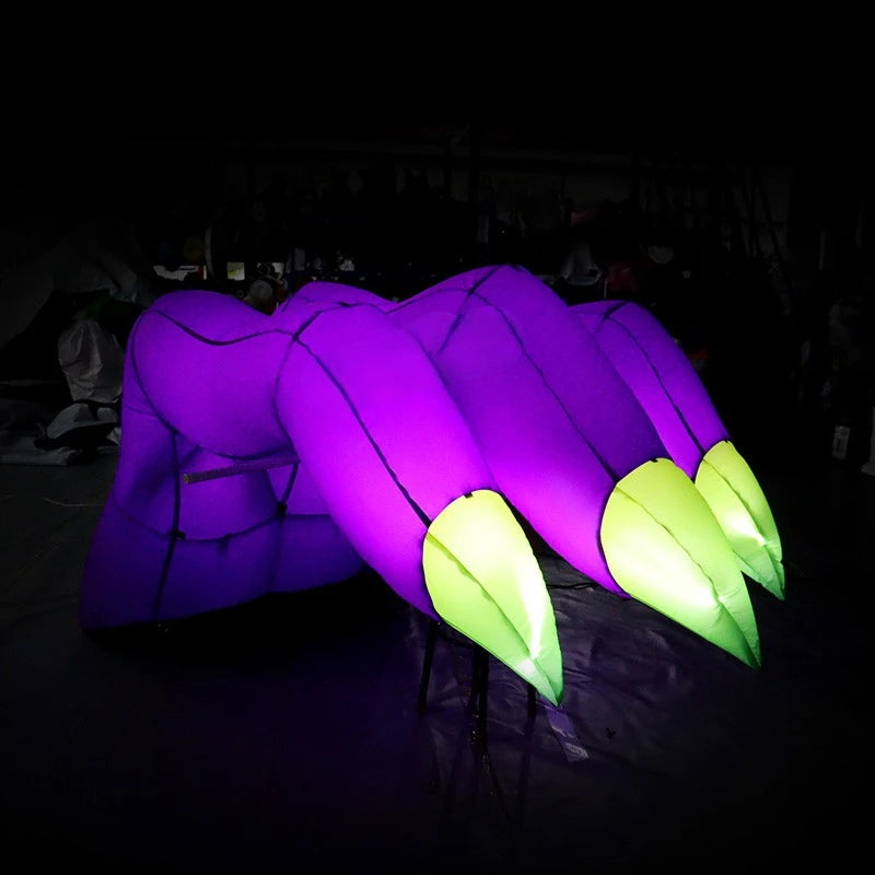 Halloween Lighting Exquisite Inflatable Monster Hand Balloon For Event Mall Building Decoration Props Toy