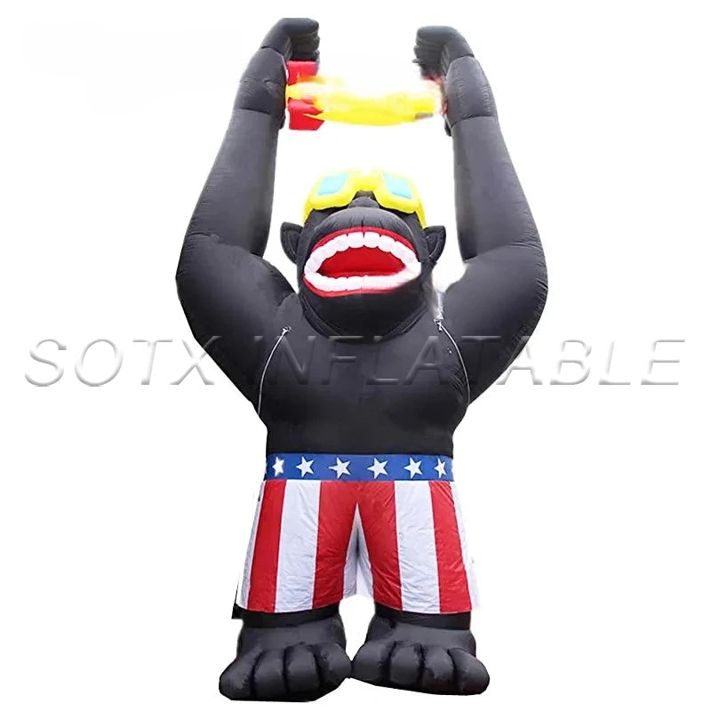 Event Activity Park Decorati 6mH Inflatable Gorilla Model Giant Inflatable Gorilla with Air Blower for Advertising