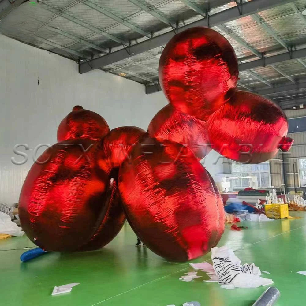 Blower For Advertising Favourite Red Shinny Giant Inflatable Dog Custom Large Cartoon Inflatable Dog Model With