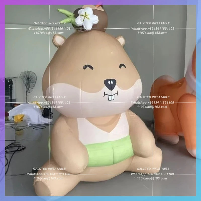 animal smile rat for children's Zoo inflatable hamster cute gray cartoon theme activity