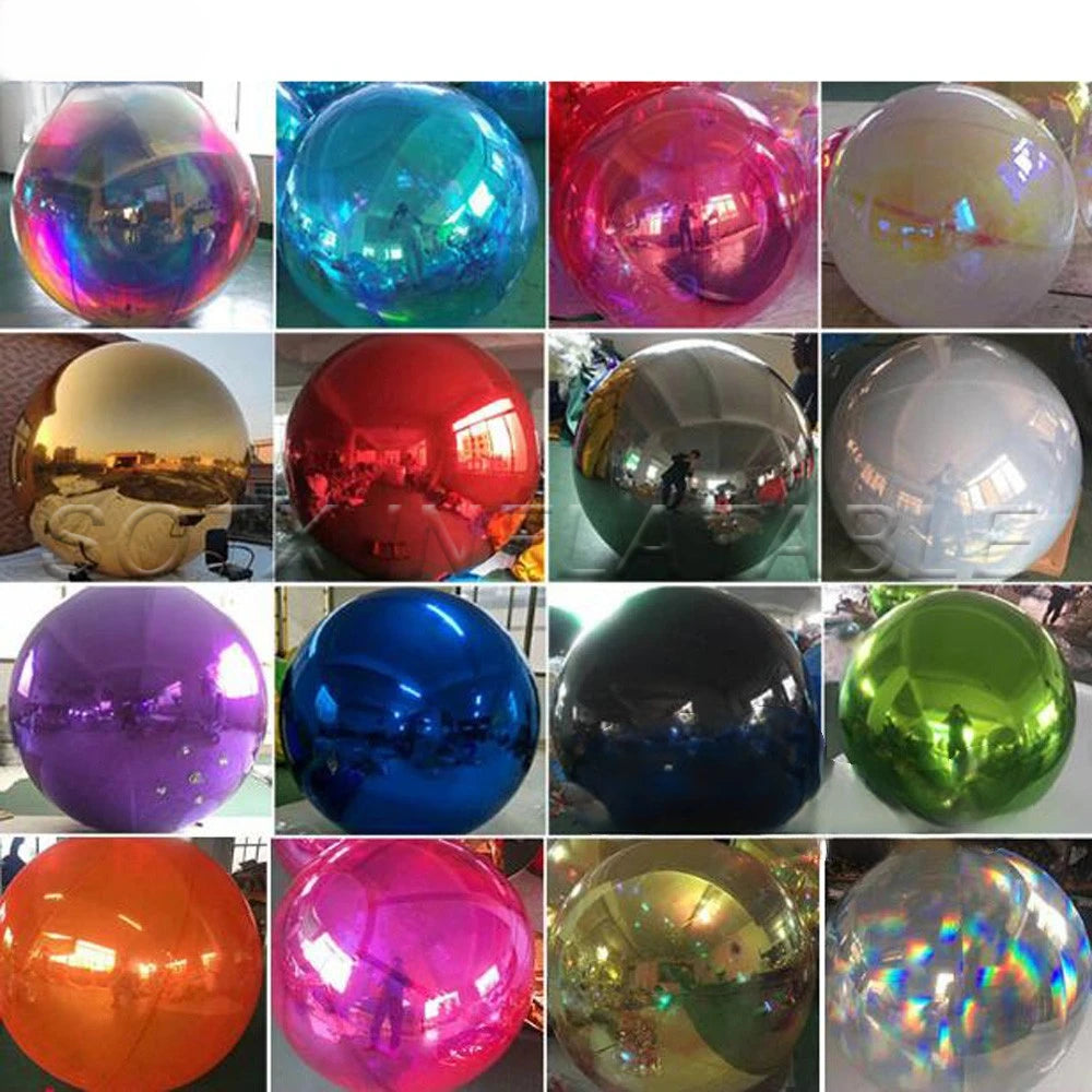 With 2 Pumps 1 Pack Silvery Pink Inflatable Mirror Ball Balloon Free Shipping Giant Mirror Sphere