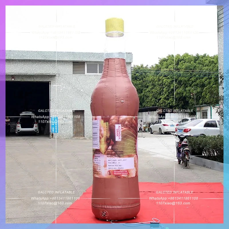 Inflatable Custom Bottle Logo Printing Promotional 3 Meters Tall Big Inflatable Bottle Inflatable Bottle Balloon Toys