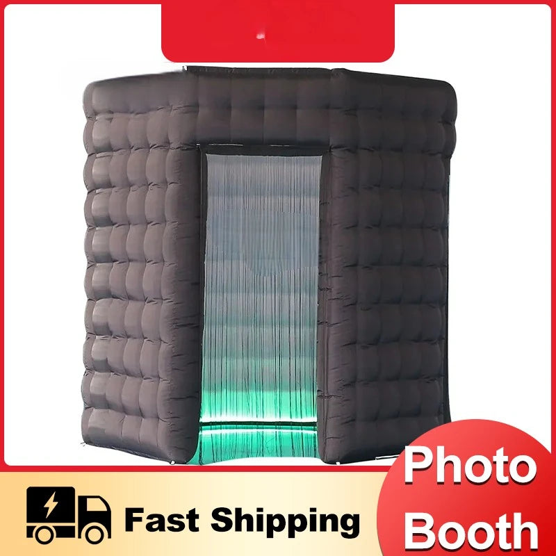 Wedding Party Event 2x2.5m Portable Inflatable Hexagon Photo Booth Enclosure Inflatable Photo Booth Backdrop Props for