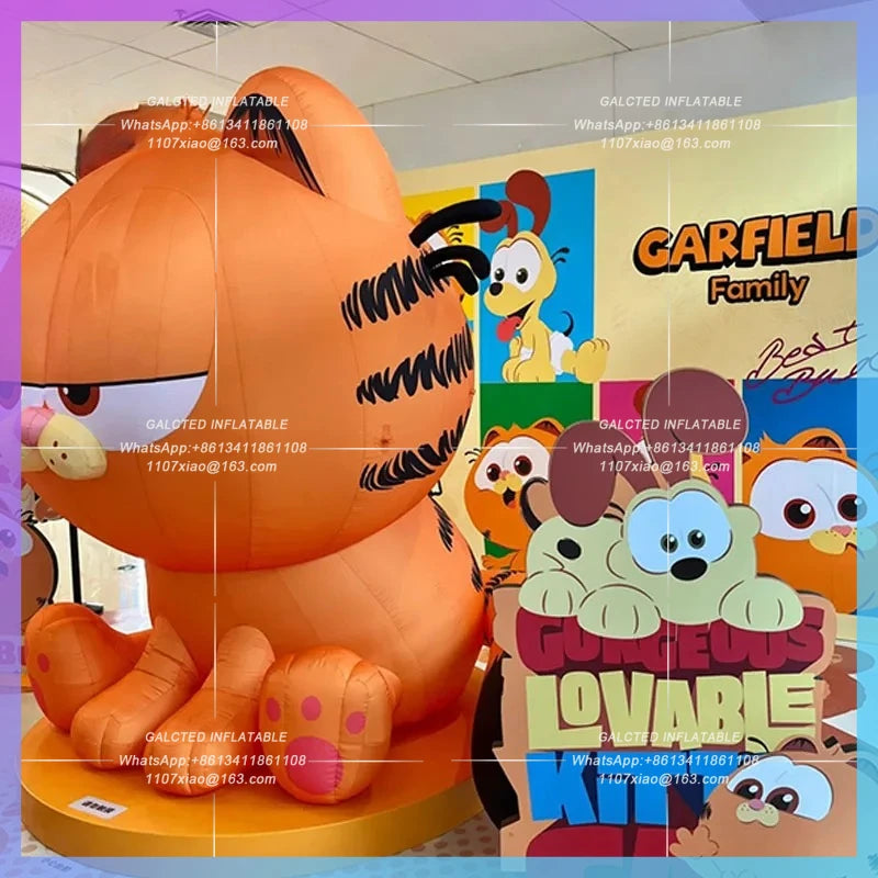 Fortune Cat Air Model  Inflatable cartoon Orange Cat Mall Atrium Pet Festival Pet Festival Beach Music Festival lighting