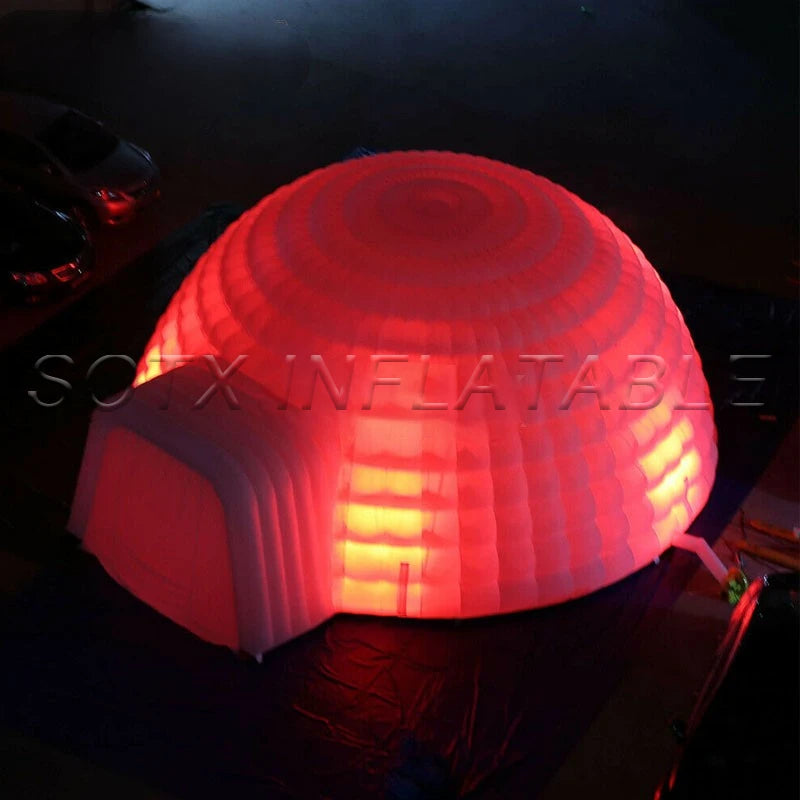 Party Show Exhibition 8m Dia Inflatable Dome Tent Outdoor Inflatable Lingting Tent with Air Blower for Event