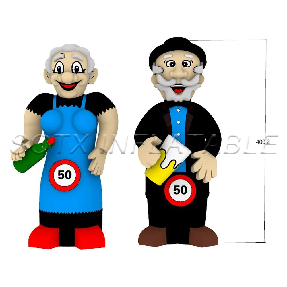 With Blower For Sa Advertising Inflatable Abraham And Sarah 4m Holland Doll Inflatable Netherlands Cartoon